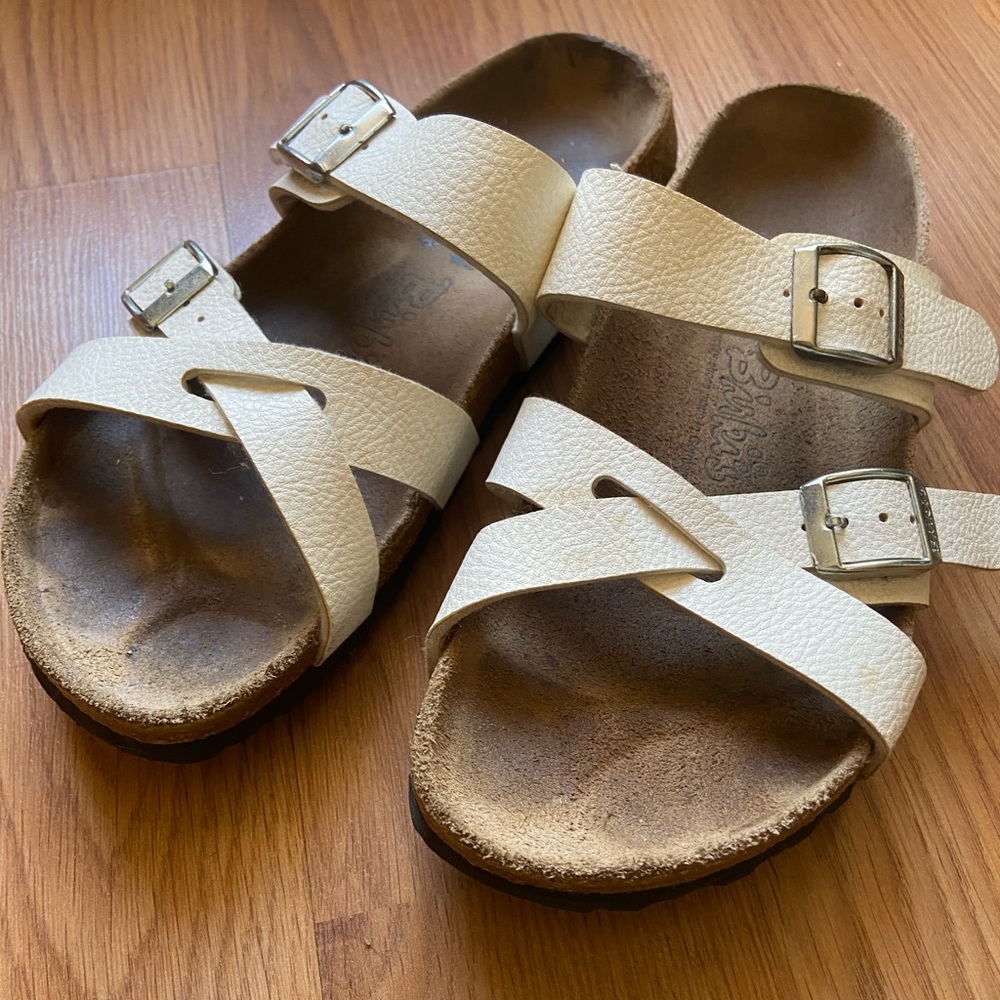 White Birkenstocks 38